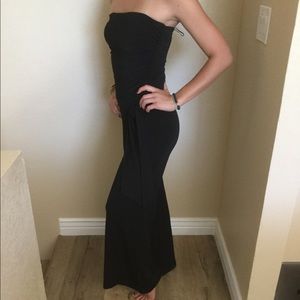 Strapless black jumpsuit